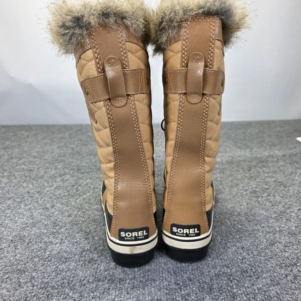 Sorel Tofino II Waterproof Snow Boots Winter Faux Fur Brown Women's Size 8